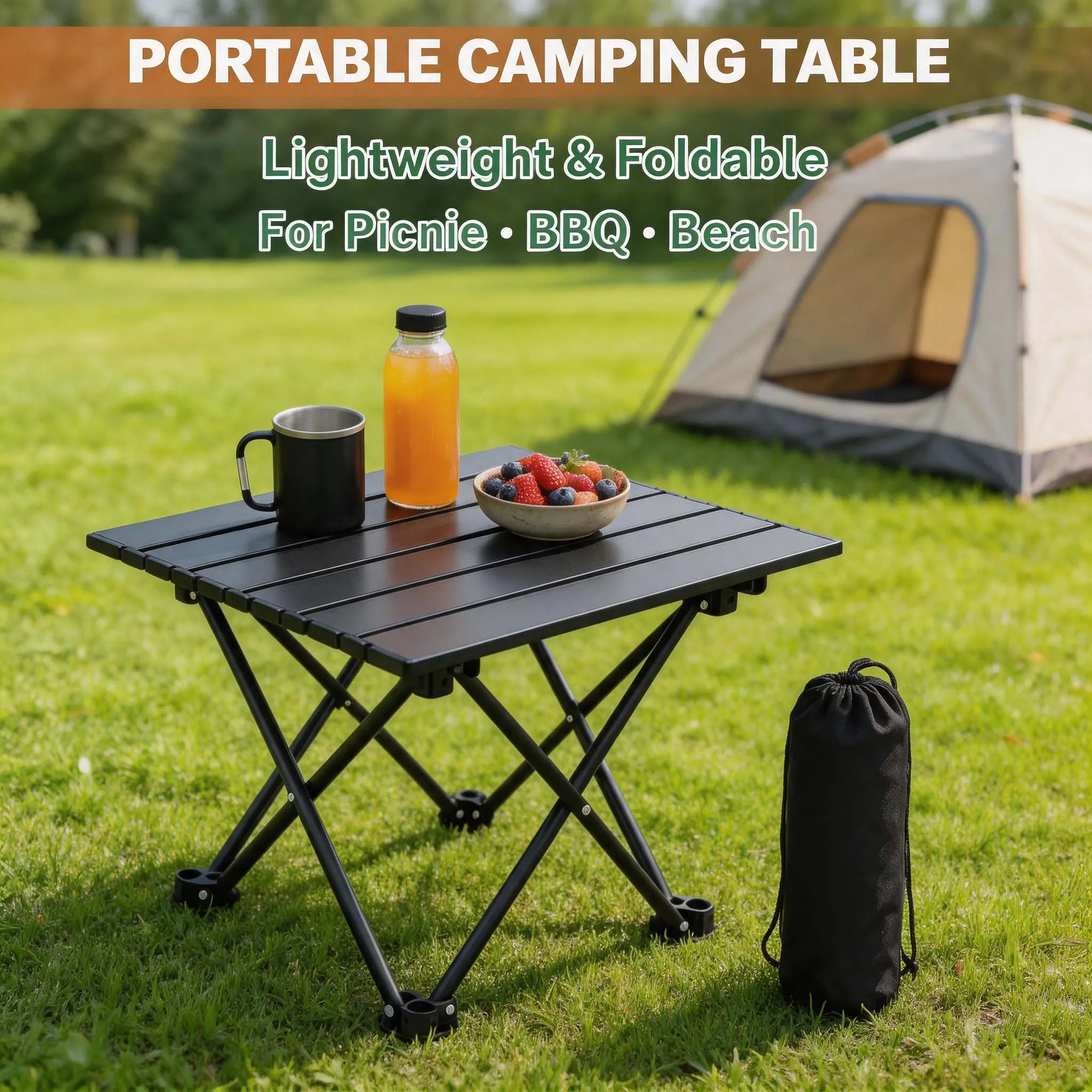 1/2PCS Camping Side Table Folding Portable Stainless Steel Multifunctional for Beach Picnic BBQ Hiking Boating Outdoor Cooking