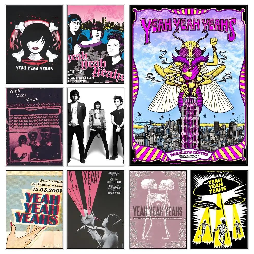 Indie Rock Band Y-yeah Yeah Yeahs Poster Trendy Aesthetic Wall Decor for Dorm & Bedroom