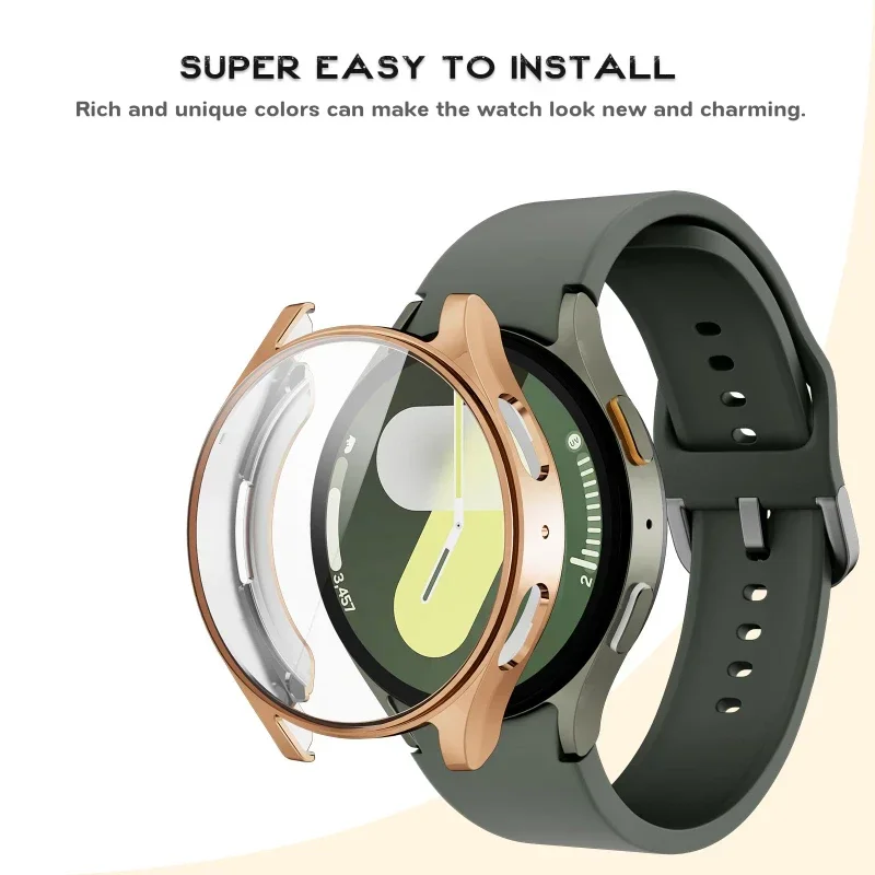 TPU Case for Samsung Galaxy Watch 7-6-5-4-FE 40mm 44mm Full Protection Cover Silicone Bumper Screen Protector watch Accessories image 6