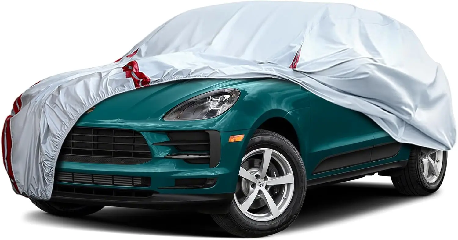 

Водонепроницаемый всепогодный чехол для автомобиля на заказ с молнией на двери и ветрозащитными ремнями для защиты от снега, дождя и пыли