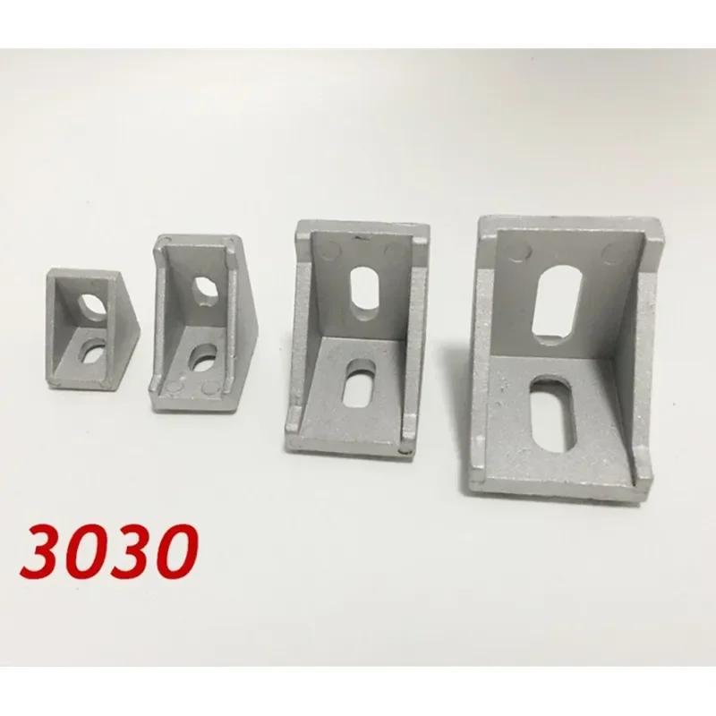 

50pcs/lots 3030 corner fitting angle aluminum 35 x 35 L connector bracket fastener match use 3030 industrial aluminum profile