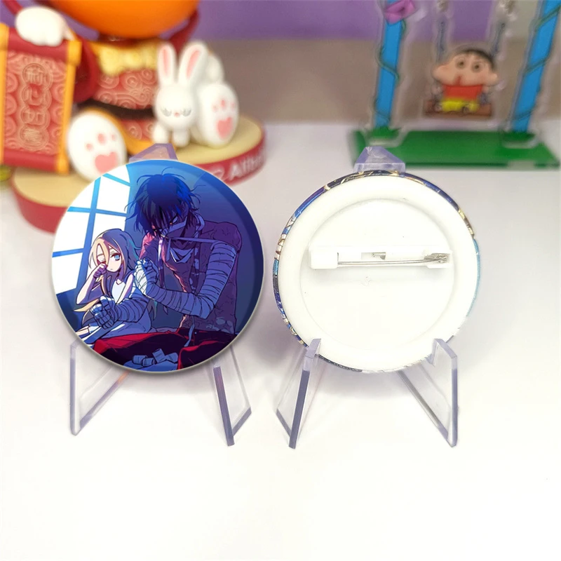 32/44/58mm Anime Angels of Death Cartoon Style Badge Funny Brooches on Backpack Clothes Handmade Round Enamel Pins Decoration