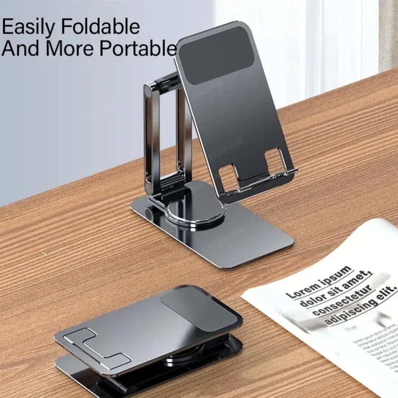 Support de tablette réglable à 3 sections, support de téléphone pliable, support de bureau en silicone antidérapant pour iPad iPhone, ergonomique, blanc