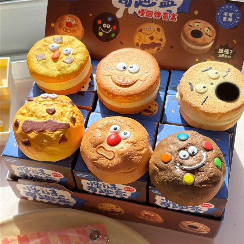 Cartoon Chocolate Cookie Scented Cake Bread Fidget Sensory Toy Ultra Soft Squeeze Slow Rising Stress Relief For ADHD Autism Gift