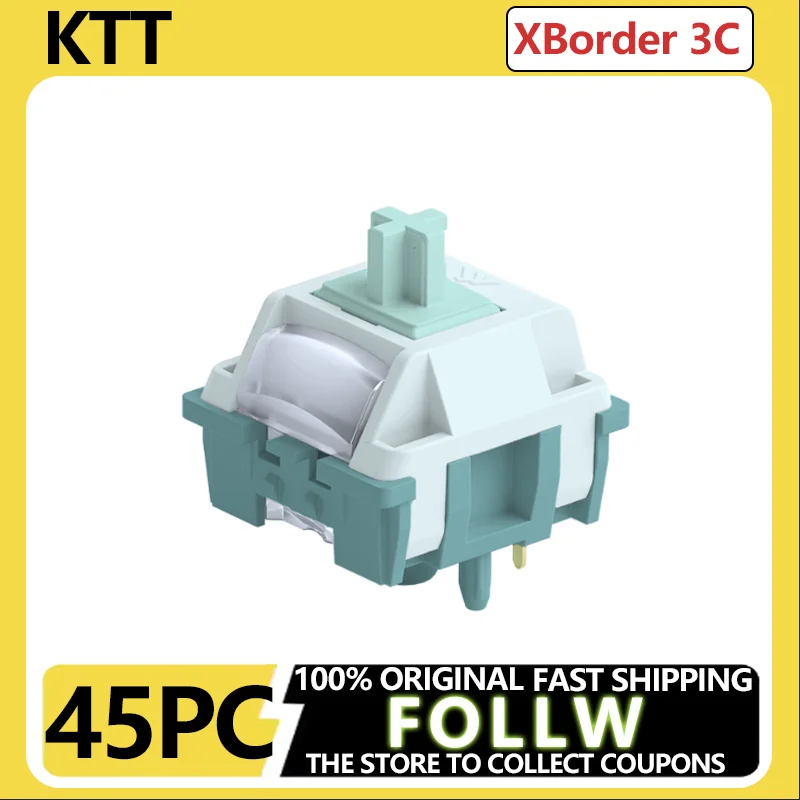 

Новый бесшумный линейный переключатель KTT Kangtengte Phantom, 45 г, тихие переключатели клавиатуры для игр, офиса, сюрприз, подарок на день рождения для мальчика