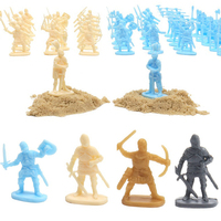 100PCS/Lot Soldier Model Archaic Swordman War Scene DIY Model Medieval Knight Soldier Model DIY War Scene Role-Playing Props ZYF