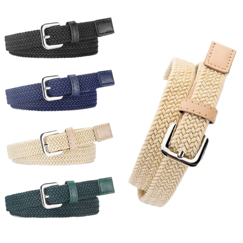 تمتد النايلون الأطفال حزام تصميم بسيط الجينز الملحقات حزام الرياضة في الهواء الطلق التدريب دبوس مشبك مرونة قماش حزام الخصر