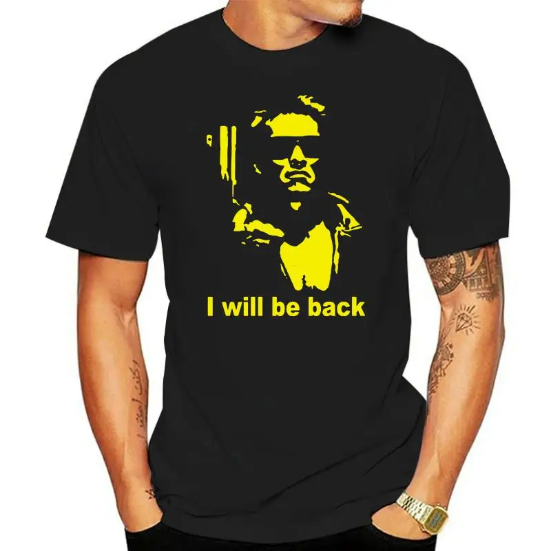 New Summer The Terminator Arnold Schwarzenegger I Will Be Back Men T-Shirt