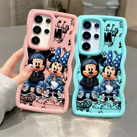 Soft TPU Case for Samsung Galaxy S20 S21 FE S24 S23 Plus S25 S22 Ultra Love Disney Mickey Minnie