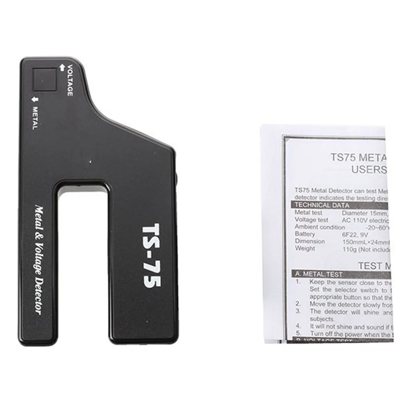 Y19A 5X Handheld Metal Voltage Detector, Cable Pipe Wire Detection, Pipeline Wiring Detector TS-75