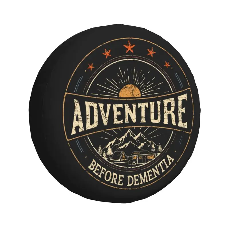 Custom Adventure Camper Travel Tire Cover 4WD 4x4 RV Mountain Travel Spare Wheel Protector for Jeep Cherokee 14