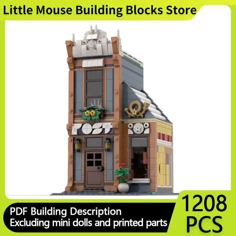 

City Street View Model MOC Building Bricks Post Management Office Modular Technology Gifts Holiday Assemble Children Toys Suit