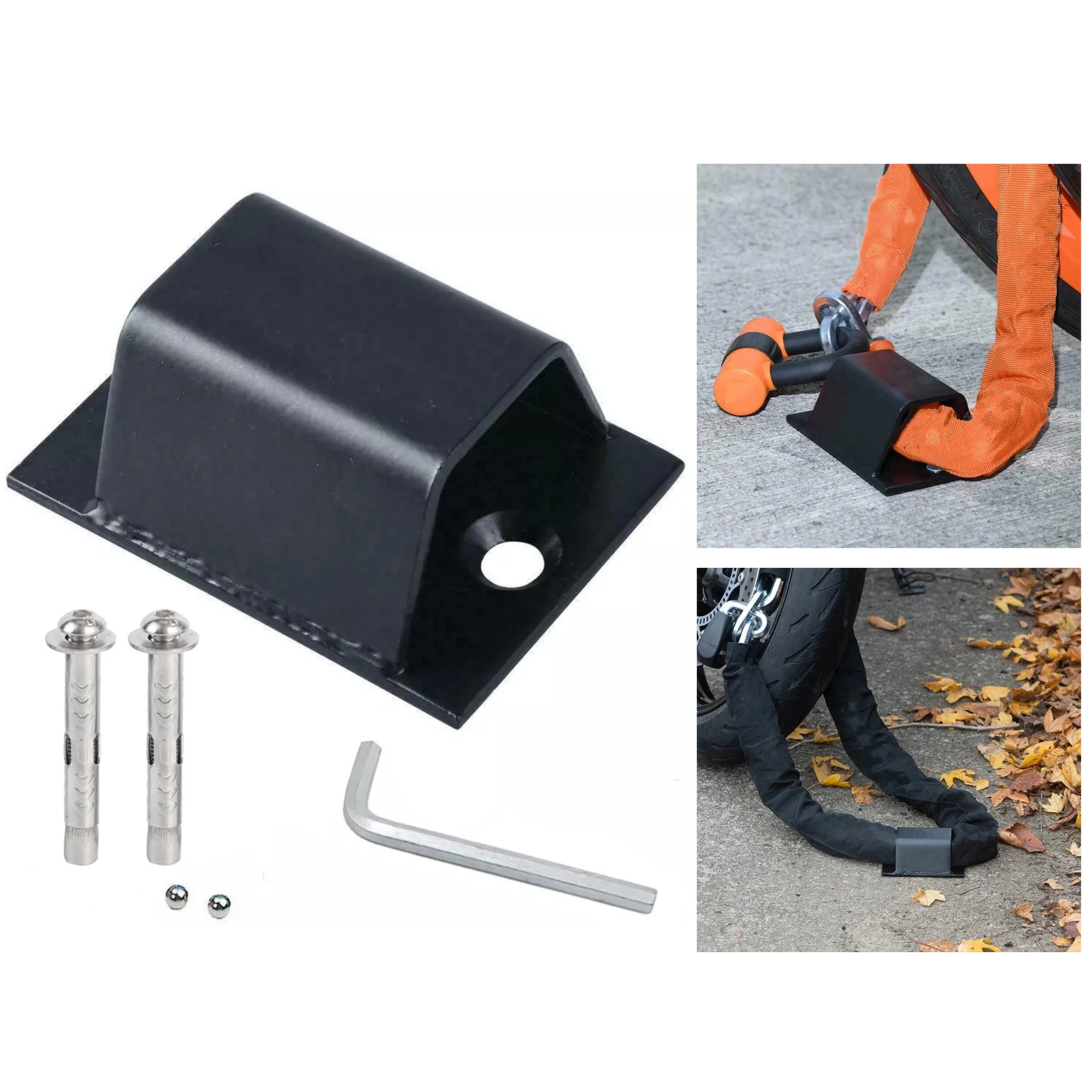 

1 Set For Motorbike Heavy Duty Motorcycle Floor Ground Anchor Wall Anchor Anti Theft Chain Lock Point Motorcycle Accessories