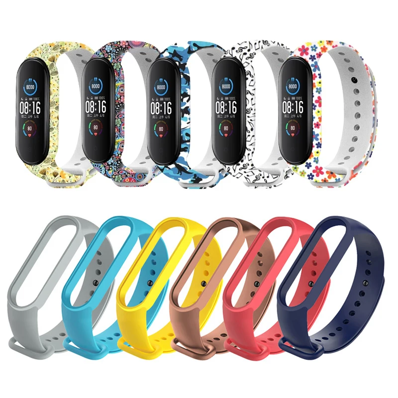 Strap For Xiaomi Mi Band 6 5 4 3 7 Silicone Wristband Bracelet Replacement Strap For MiBand 6 4 7 Colorful Wriststrap Bracelet 5