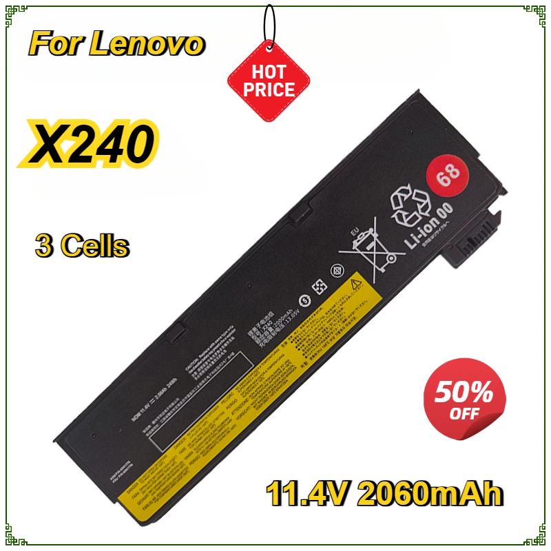 Laptop Battery for Lenovo Thinkpad X240 X240S X250 X270 X260  T450 T470P T440S K2450 W550S 45N1738 45N1136 68+ 6 Cells