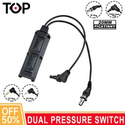 WADSN Remote Dual Pressure Switch SF plug 2.5mm For PEQ DBAL NGAL M300M600 Tactical Airsoft Flashlight Hunting WeaponAccessories