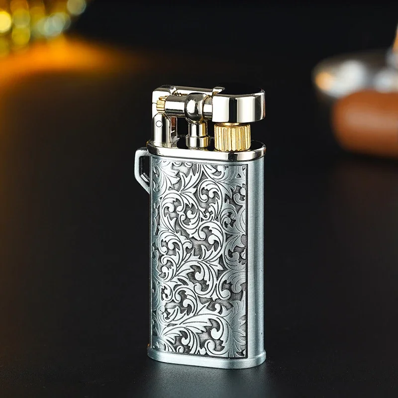 Retro Classic Grinding Wheel Gas Lighter Portable High-End Metal Body Personalized Creative Men's Gift Lighting Tool image 3