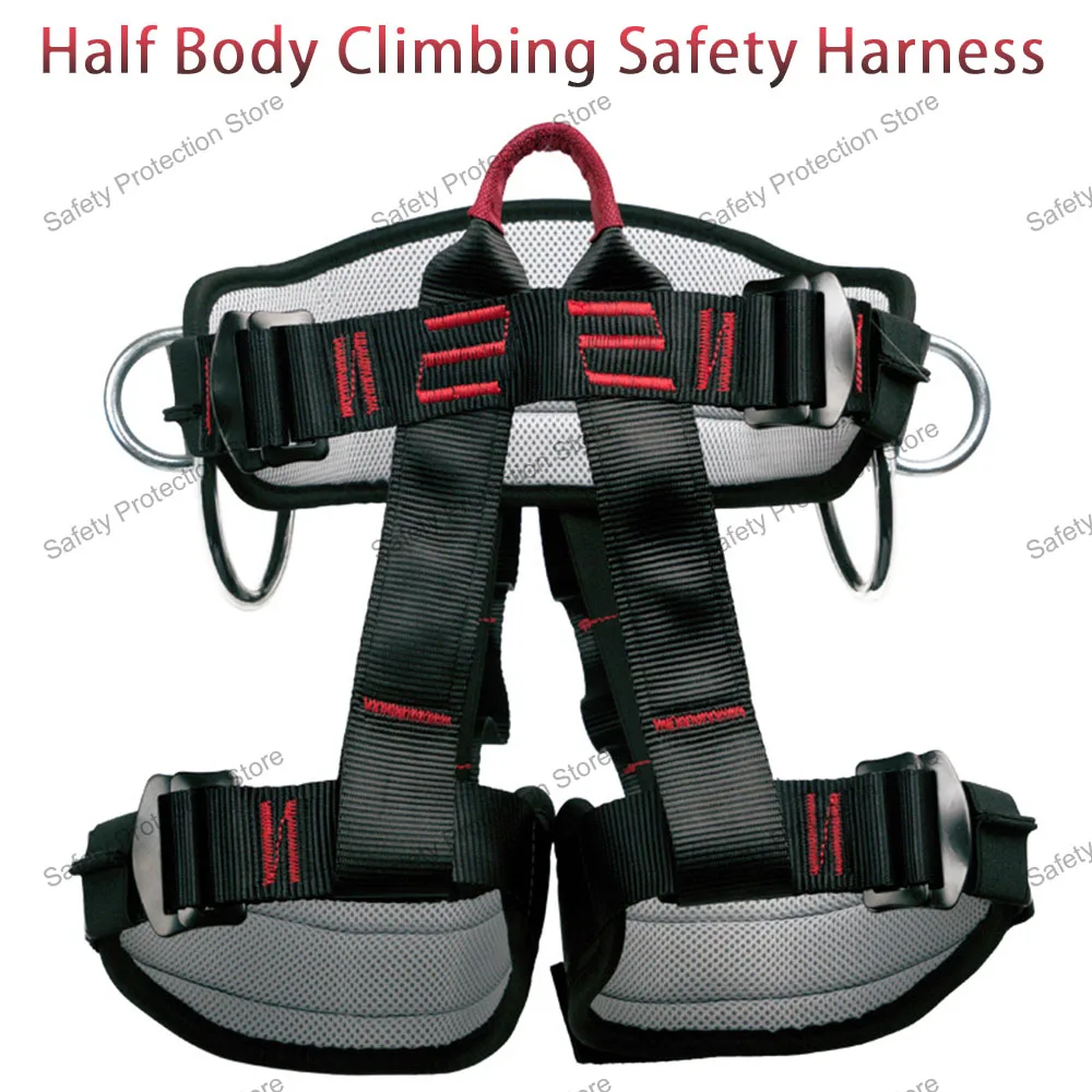 Arnés de seguridad de medio cuerpo para escalada, trabajo aéreo, cinturón de seguridad para construcción, deporte al aire libre, montañismo en roca, arnés de protección contra caídas