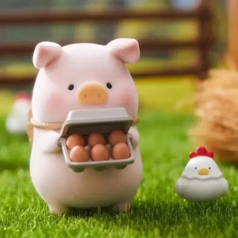 Lulu The Piggy Farm เกือบซ่อนกล่องตาบอด Lulu Piggy Action อะนิเมะ Mystery Box ตุ๊กตาสัตว์น่ารัก Guess กระเป๋าของเล่น