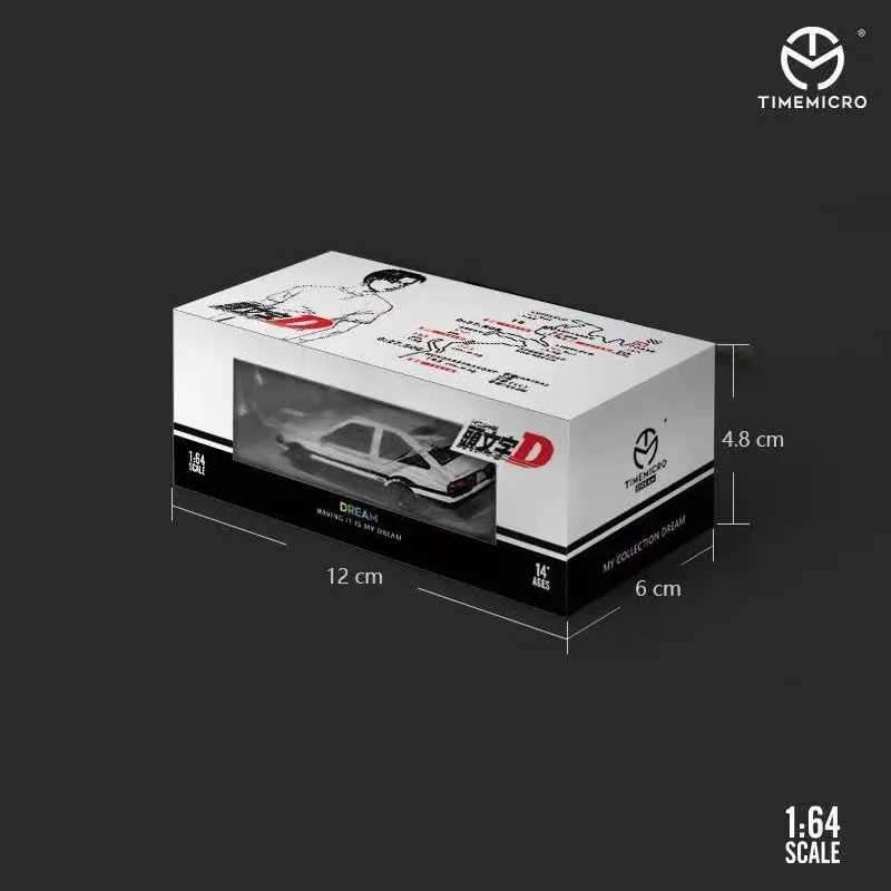 TIME MICRO Alloy 1:64 Scale Dream-AE86 TRUENO Metal Model Car Static Decoration Collectibles Gift Toys