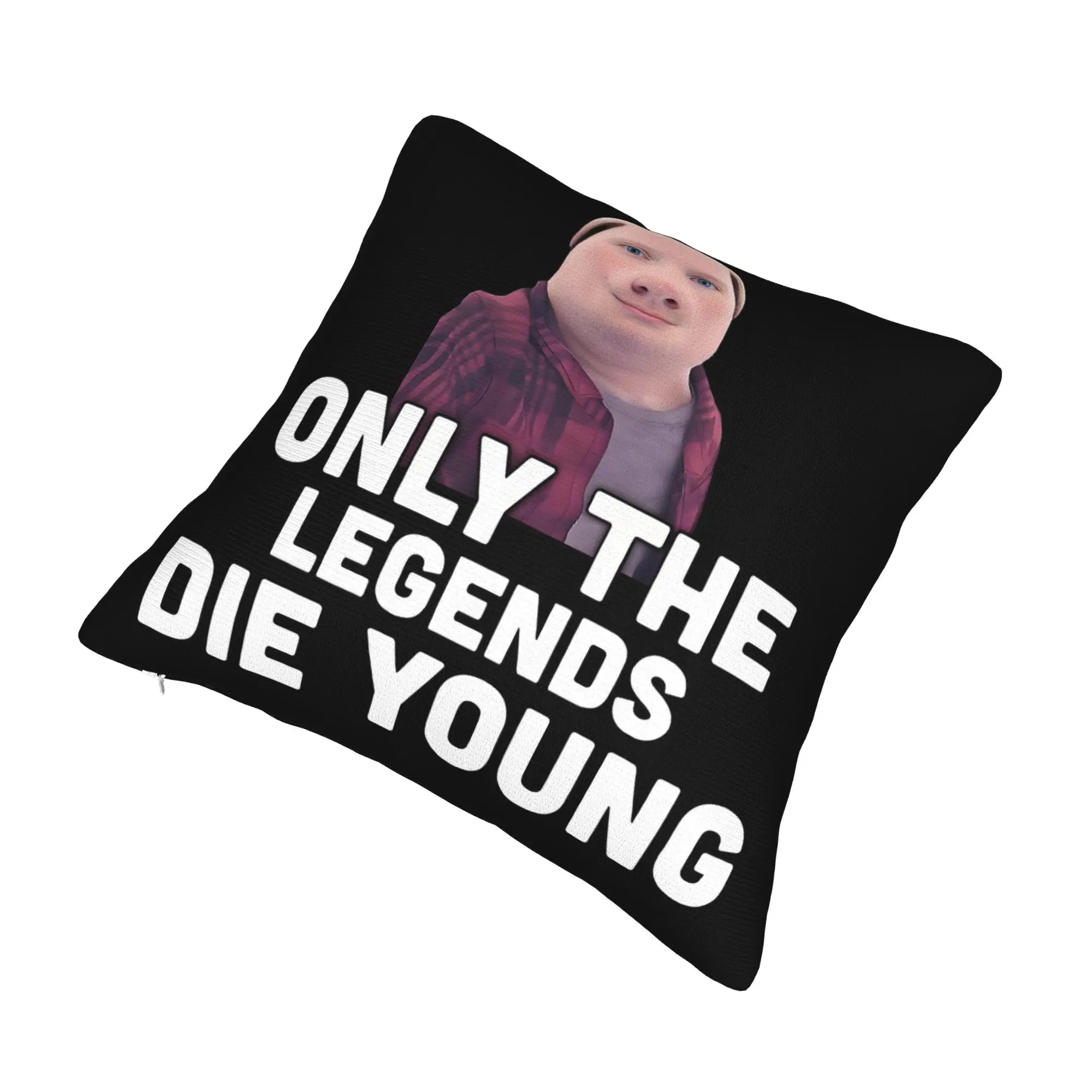 John Pork Meme Nordic Throw Pillow Cover Home Decorative Only The Legends Die Young  Cushions for Sofa