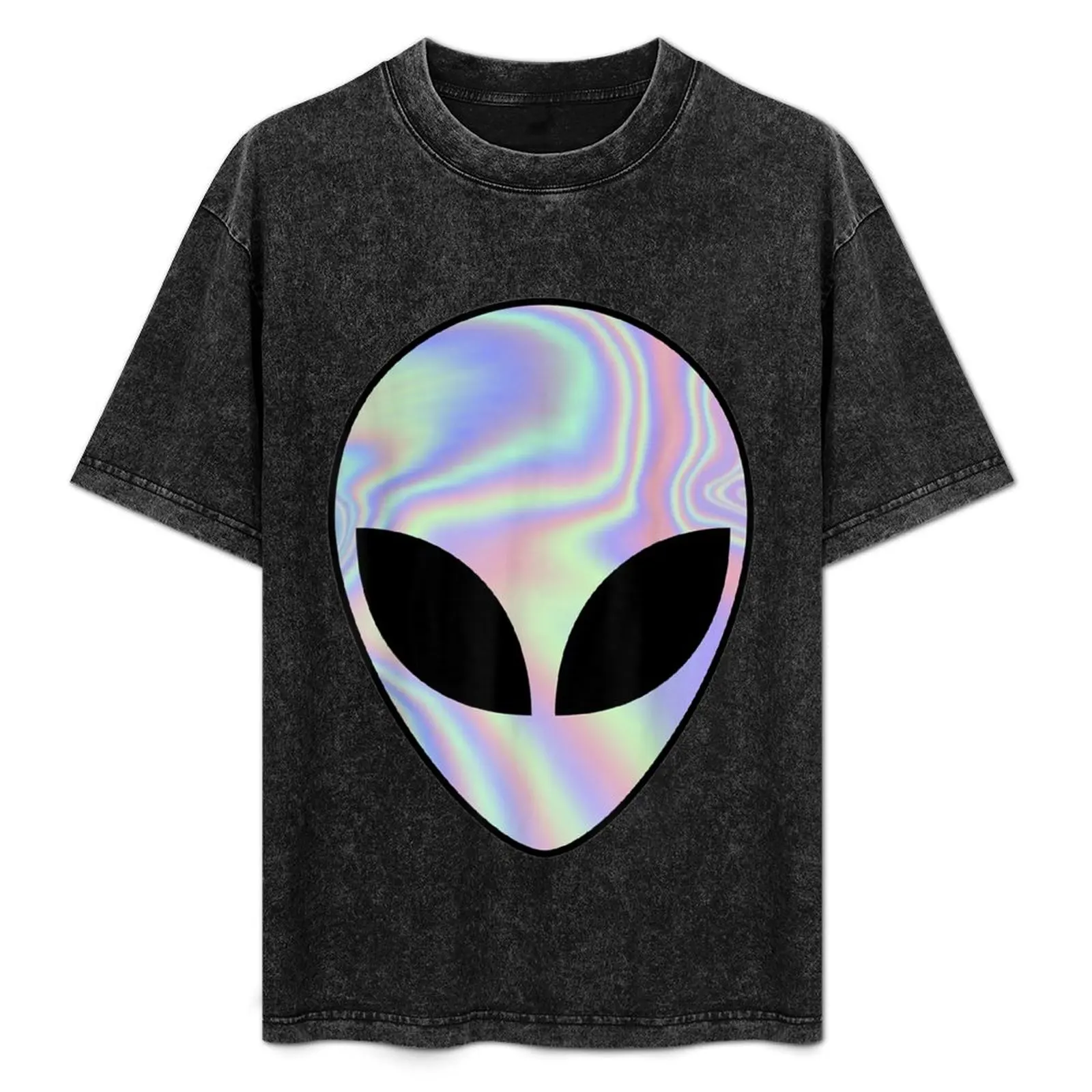 

Alien Head Colorful Alien Rave T-Shirt Odor Resistant Short Sleeve Top