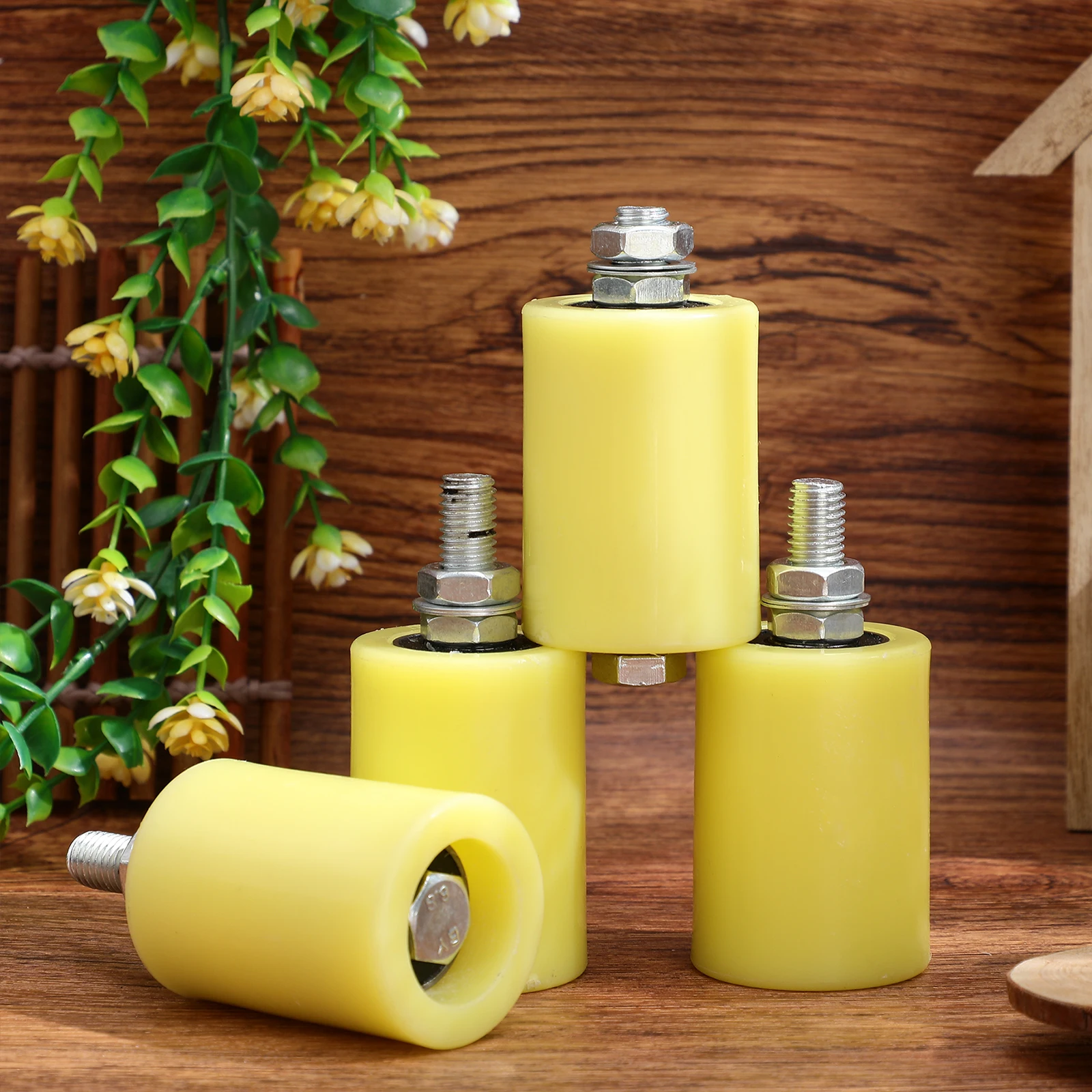 

4 шт. нейлоновый шкив для раздвижных ворот 50x70, сверхмощное электрическое направляющее колесо для забора для ворот, рольставней, дверей, террасы