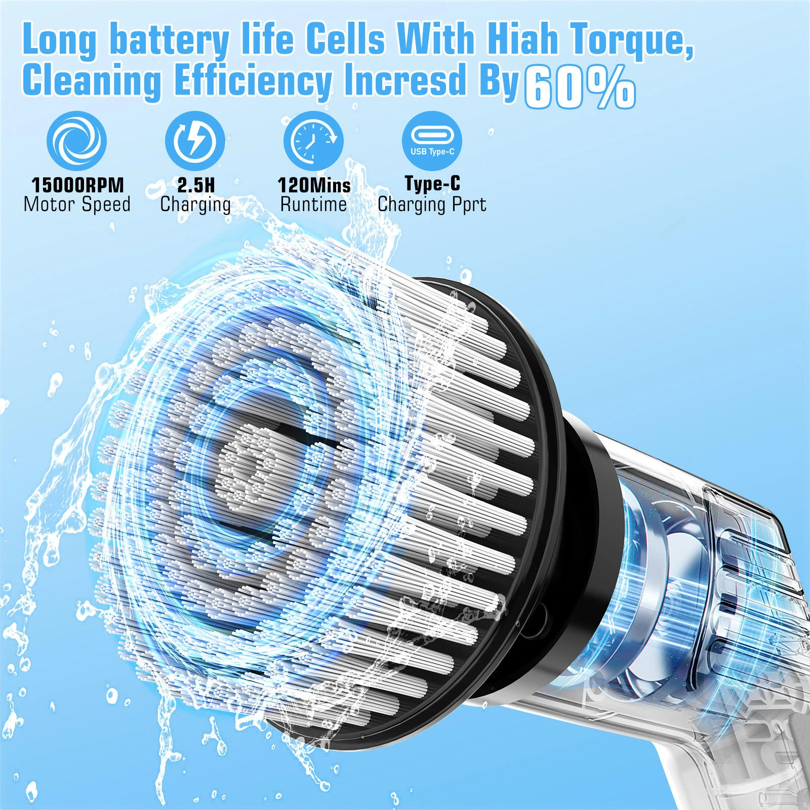 Electric Spin Scrubber 9 in 1 Cordless Cleaning Brush Telescopic Handle LED Display Wireless Bathroom Kitchen Floor Tile Cleaner