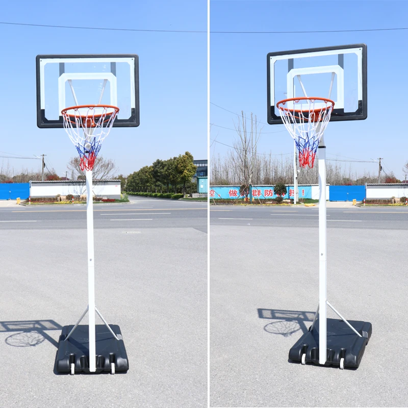 YTYIN جودة عالية رخيصة في الهواء الطلق قابل للتعديل المحمولة أنبوب فولاذي متحرك + حامل كرة السلة PVC للأطفال 3-8 سنوات كورتيا