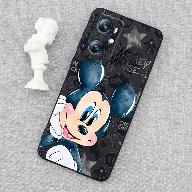 Coque de téléphone en TPU noir Minnie Cartoon pour OPPO Find, X6, X5 Bery, A54S, A5, A94, A16, A53S, A57, A74, A72, A98, A78, A96, A9, 5G