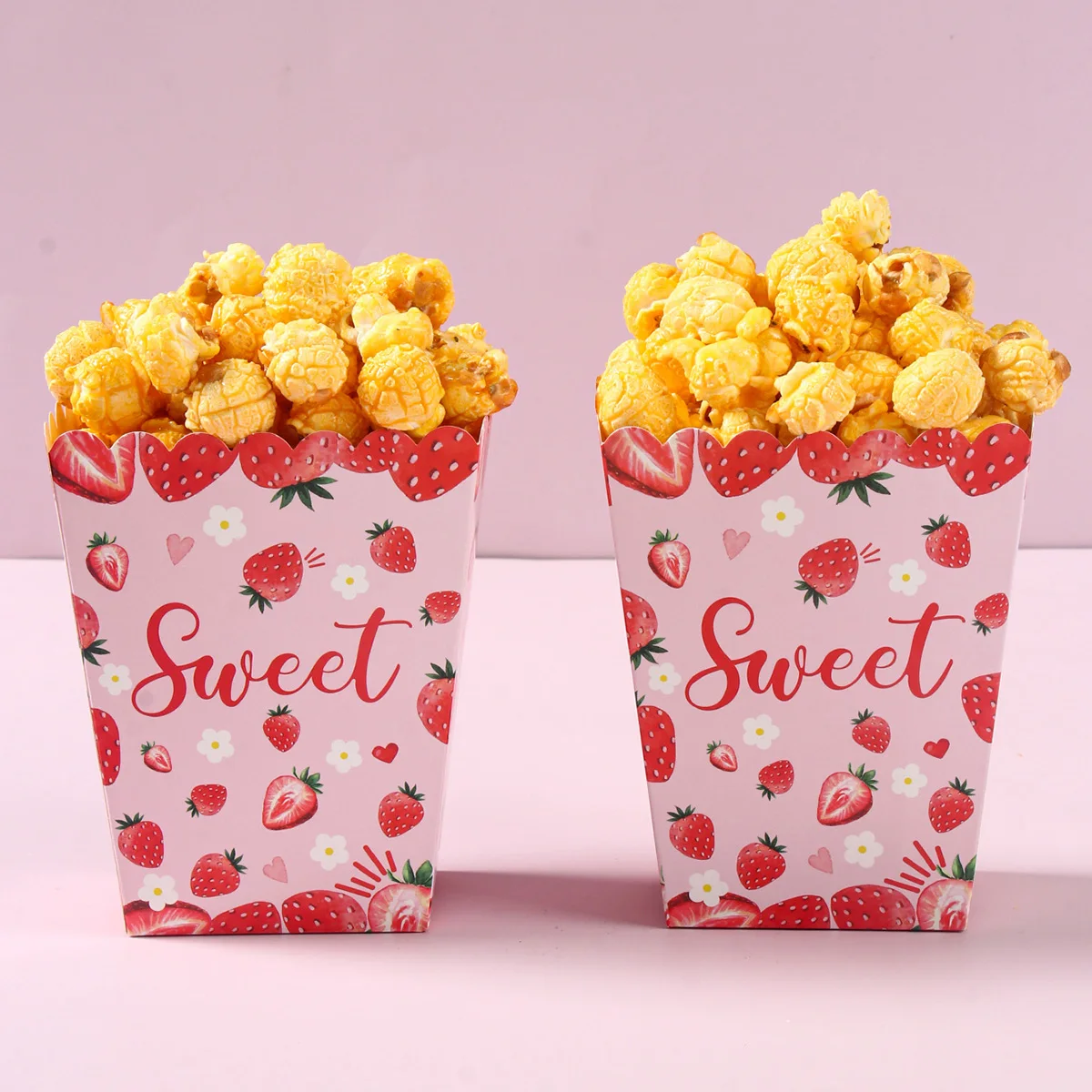 Popcorn Box Cup Dinosaur Strawberry Birthday Party Decor Kids Happy Birthday Party Wedding Baby Shower Party Supplies