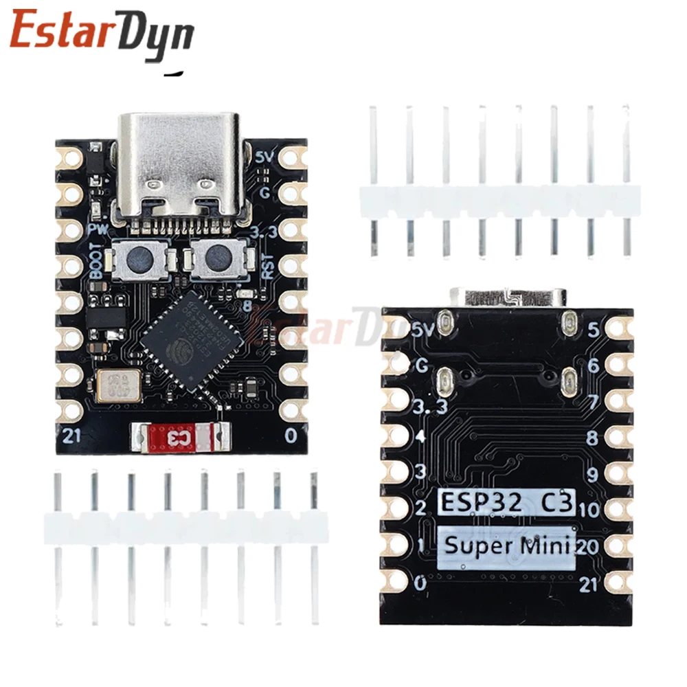 Estardyn ESP32-C3 S3 C6 H2 SuperMini Development Board, WiFi Bluetooth Module with Ceramic Antenna for