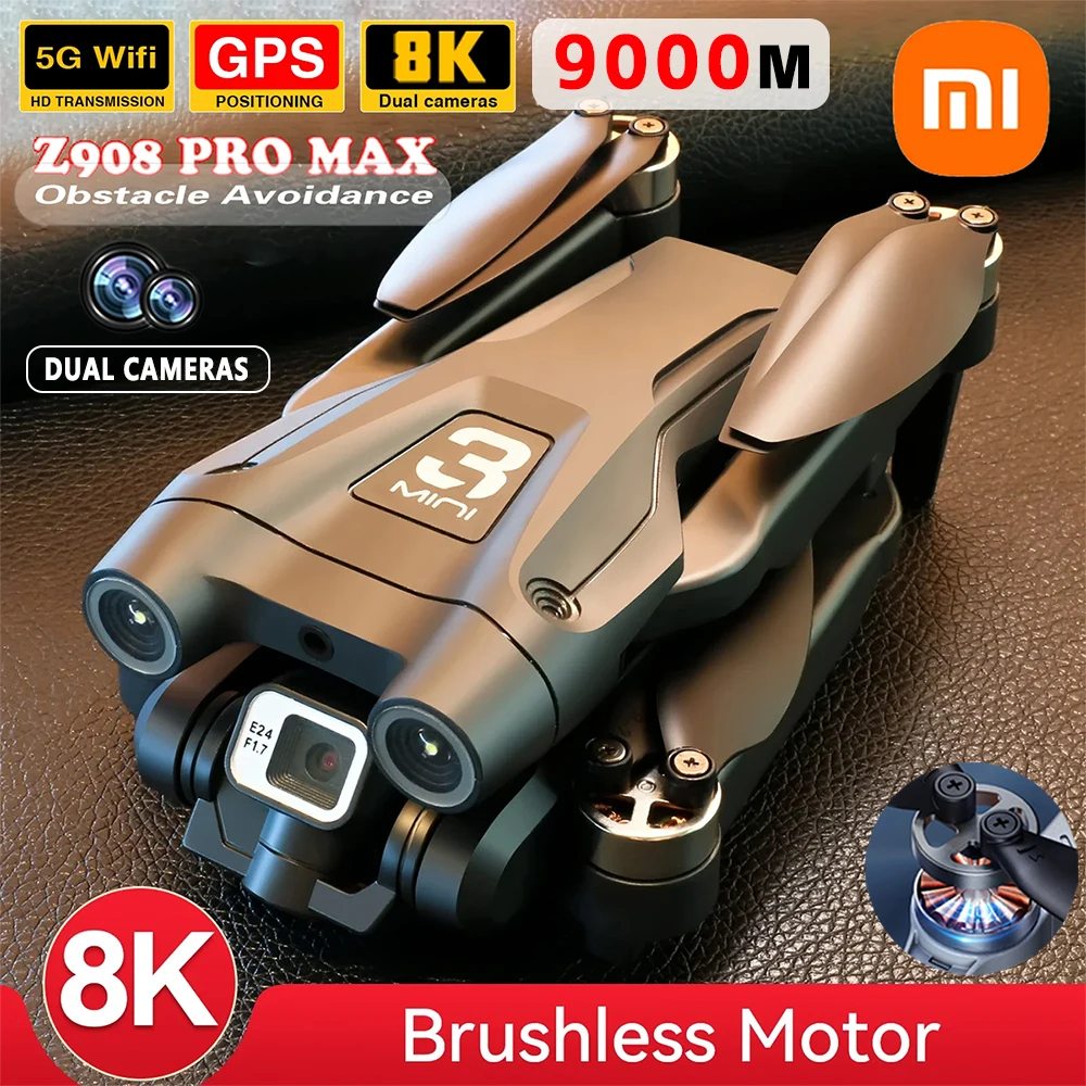 Xiaomi Z908 Pro Max Drone Professional Brushless Motor 8K GPS Dual HD Aerial Photography FPV Obstacle Avoidance Quadrotor UAV