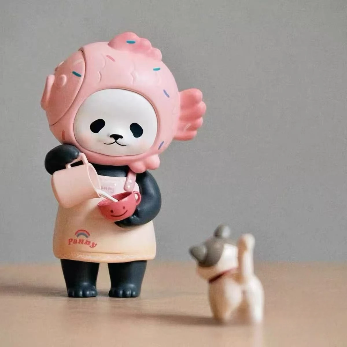 

Cookey Panpan Exhibition Collection Figure Planet Bear COCO PANPAN DOUDOU Coffee Maker Figure Store House Decoration Gift