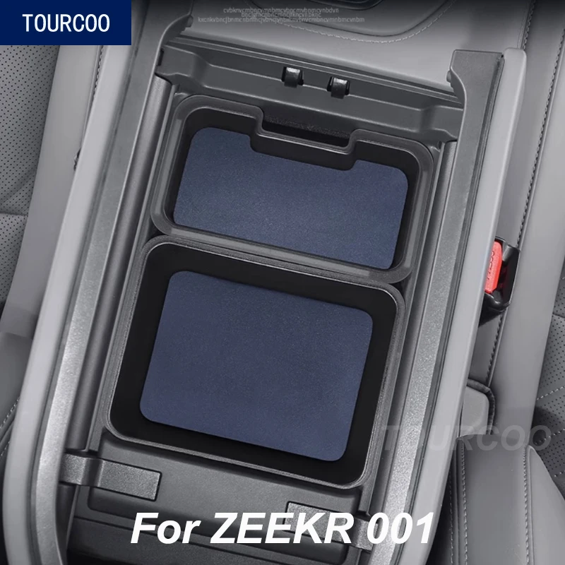 For ZEEKR 001 2021-2025 Translucent Center Console Armrest Storage Box Interior Styling Modified Accessories