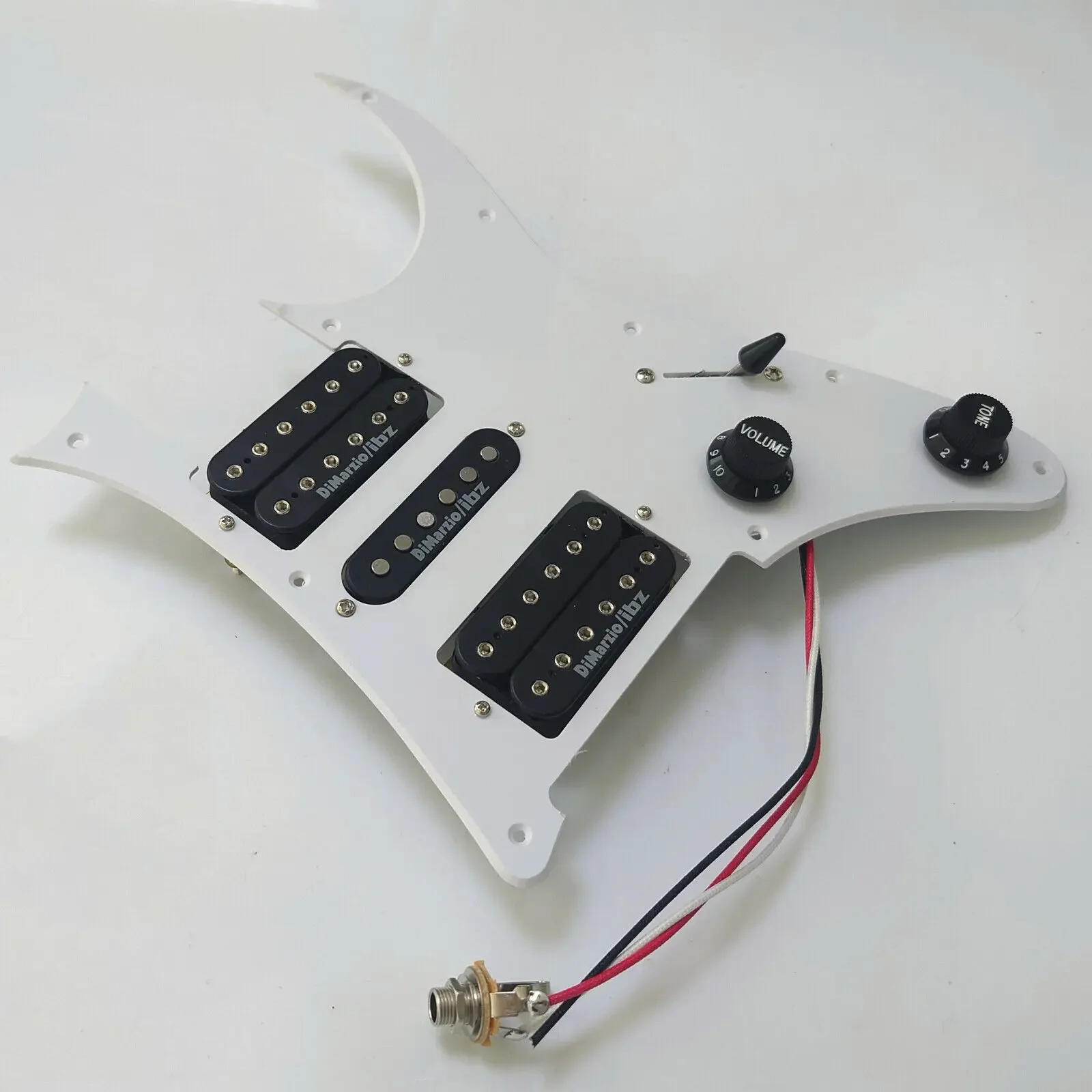 

Prewired Loaded Pickguard Set White for RG Style Electric Guitars - Guitar Parts Replacement