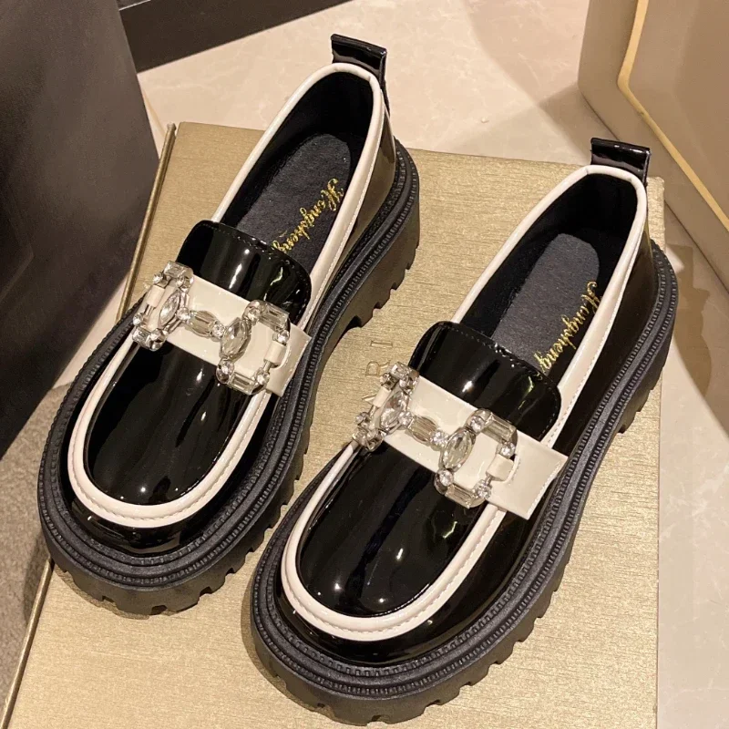 Women Shoes Summer Round Toe Black Flats Loafers Casual Female Sneakers Ladies Footwear Oxfords Clogs Platform Retro High Heels