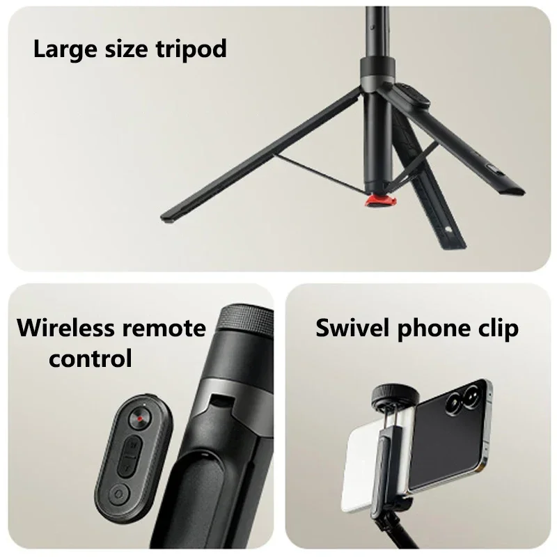 Xiaomi Zoom Ground Selfie Stick Tripod 1.6m One Key Expand Stable Base Wireless Remote Shutter for Vlogging Selfies