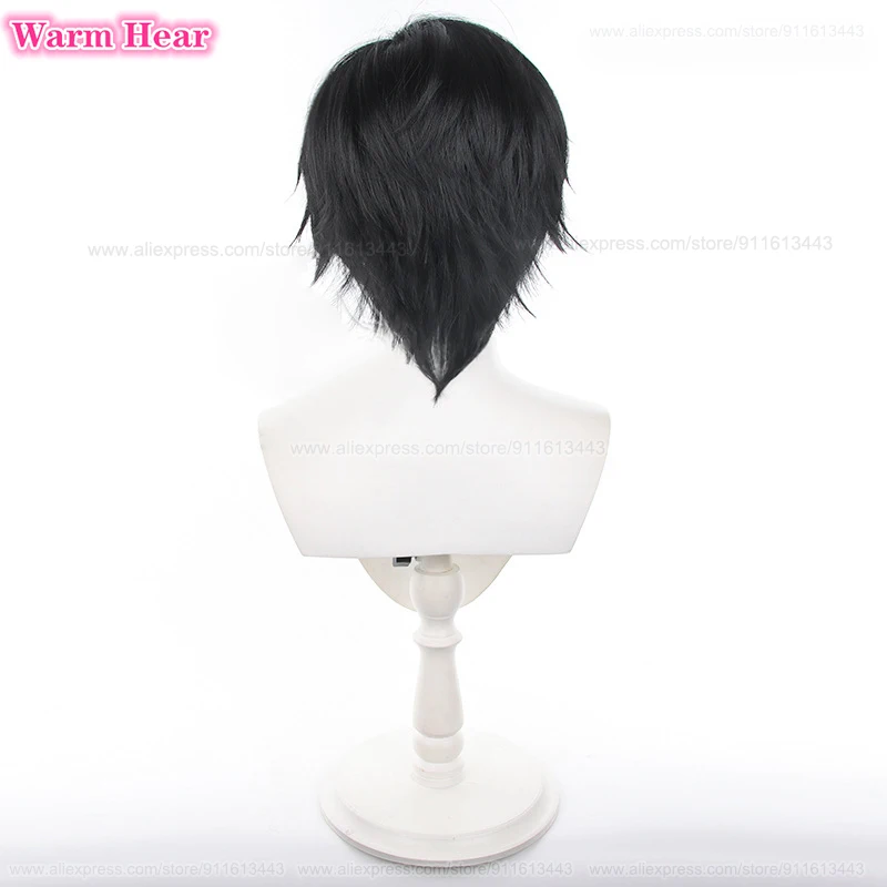 Anime Fushiguro Toji Peruca Cosplay para homens e mulheres, cabelo preto curto, resistente ao calor, cabelo sintético, fantasias de Halloween