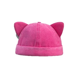 Cute Cat Ears Adjustable Skullcap Unisex, Suitable For All Ages, New Decorative Hat