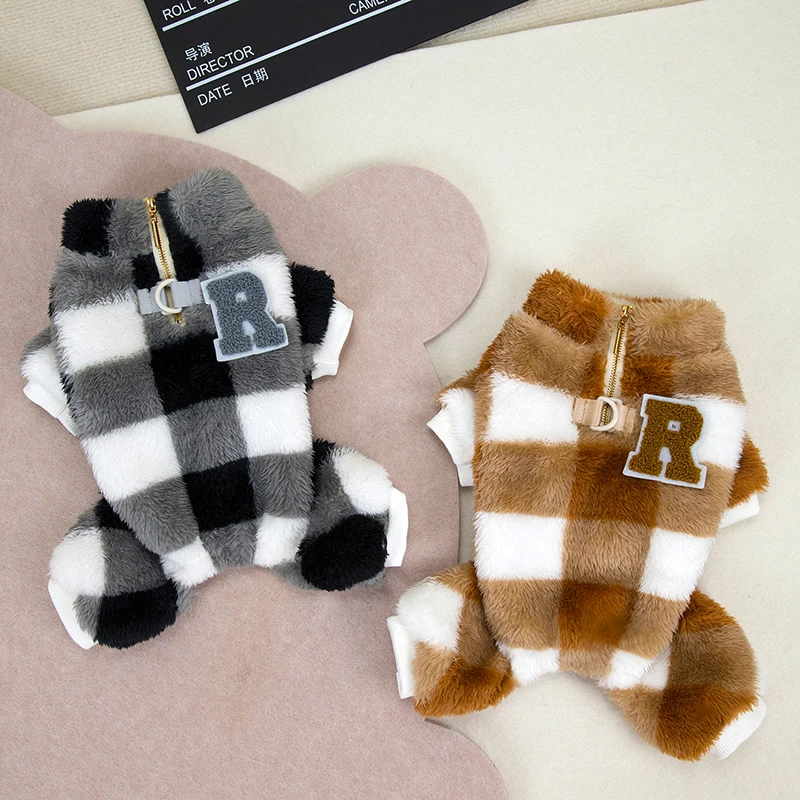 Winter Pet Clothes for Small Medium Dog Cat Vest Soft Warm Fleece Puppy Jumpsuit Chihuahua French Bulldog Outfits Shih Tzu Coats