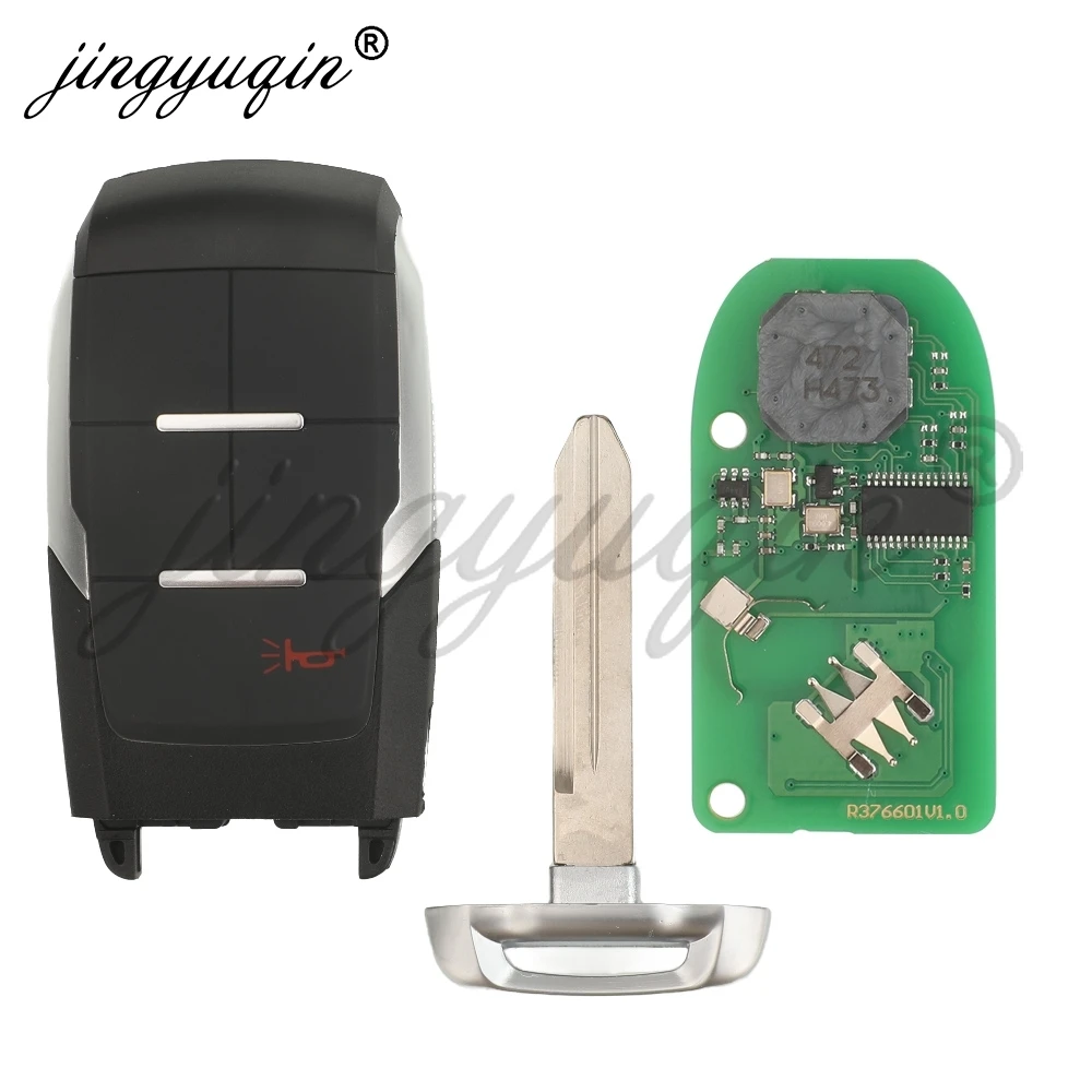 징유친 리모트 자동차 키 68374994 (닷지 램 픽업 HD 1500 2500 3500 4500 5500 2019-2024 GQ4-76T 433MHz 4A 칩 키리스 고)