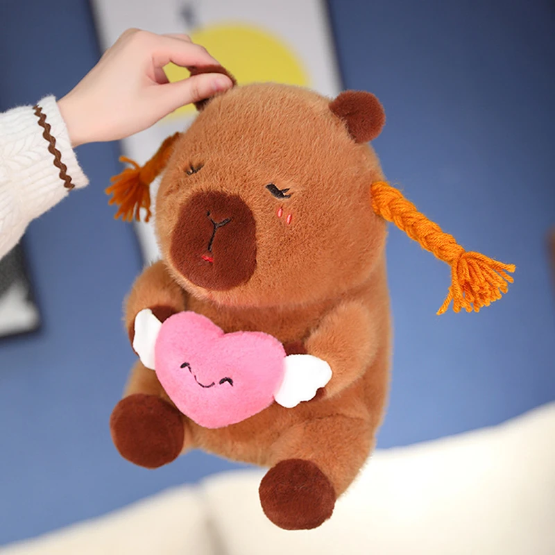 20-25cm Cross-dressing Capybara Plush Toy Soft Stuffed Simulation Animals Cute Doll Cartoon Cute Home Decoration For Girls Gift