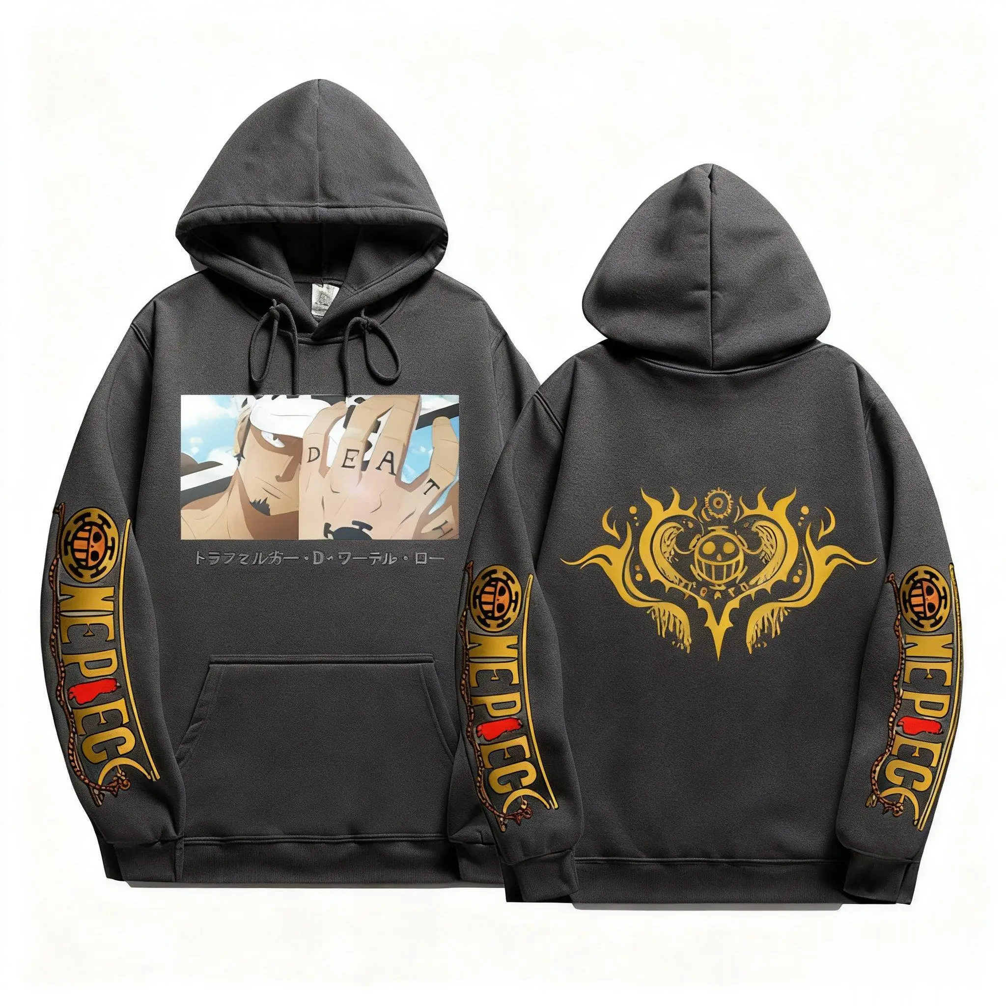 Felpa con cappuccio con stampa Anime One Piece Giacca casual Cosplay 2026 Autunno Inverno Nuove donne degli uomini Streetwear Pullover in cotone unisex