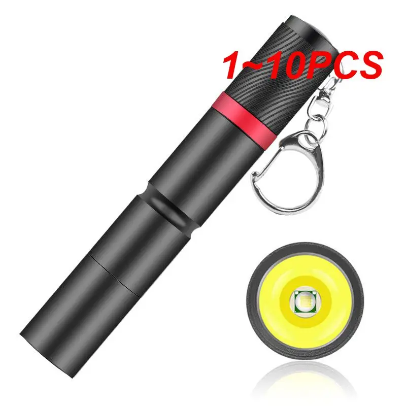 

1~10PCS Portable Pen Light Keychain Mini Flashlight Pocket LED Pen Clip LED Flashlight Hand Light Use AAA Battery