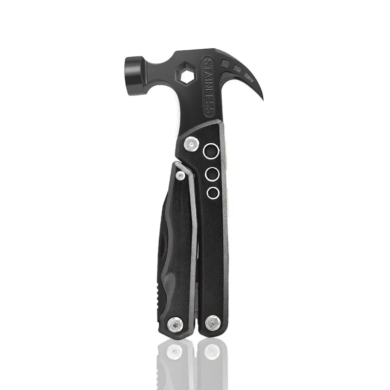 Folding hammer pliers outdoor emergency multifunctional sheep horn hammer household maintenance hammer multi-purpose