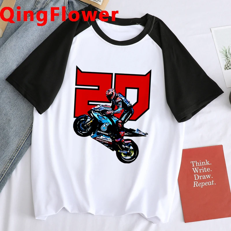 Fabio Quartararo El Diablo T-Shirt French Grand Prix Motorcycle Rider Racing Classic Man Tee Shirt Short Sleeve Male Streetwear