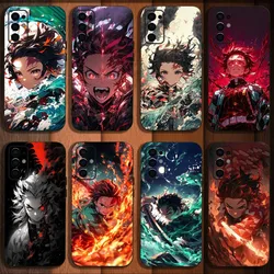 D-Demon Slayer Anime Phone Case For Samsung S24,S21,S22,S23,S30,Ultra,S20,Plus,Fe,Lite,Note,10,9,5G Black Soft Cover