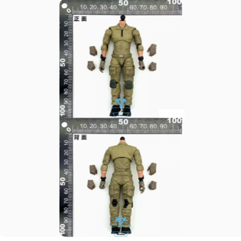 1:18 Scale Soldier Commando DIY Plain Body Head Carving Armor Belt Leg Set 3.75 Inch Moving Figure Classic Collection Souvenirs