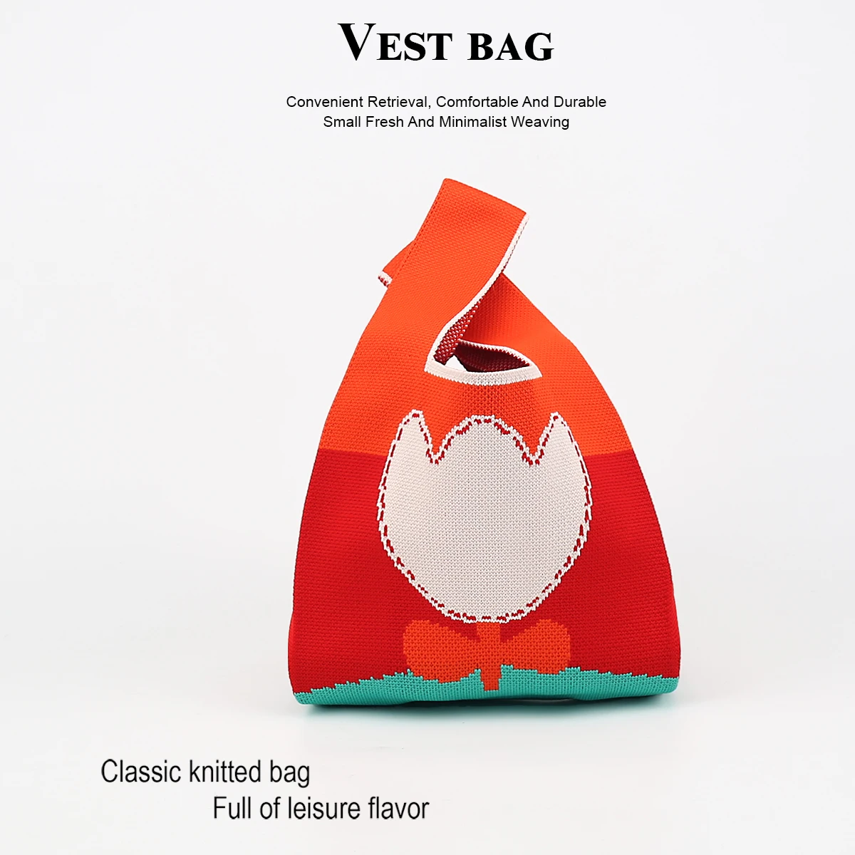 

1 Cute Floral Women's Handbag, Made of Breathable and Practical Knit Fabric, with an Open Design for Easy Access, Wide Shoulder Strap for Easy Carrying, Large Capacity for Carrying Mobile Phones, Keys, Lipstick, Cosmetics, and Other Items, Suitable for Al